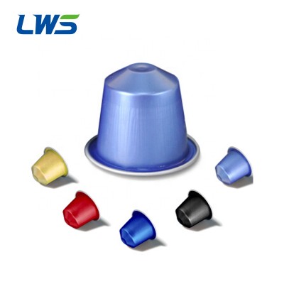 High quality nespresso aluminum foil empty coffee capsules with Sticker lids aluminum foil container